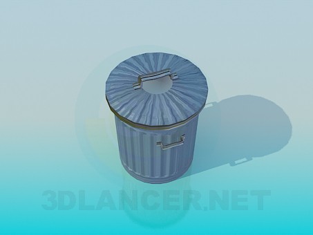 3d model Trash can with a lid - preview 3d model Trash can with a lid - preview