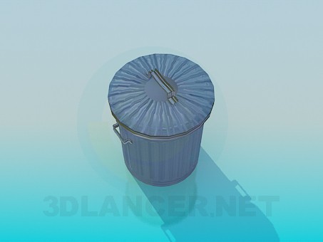 3d model Trash can with a lid - preview 3d model Trash can with a lid - preview