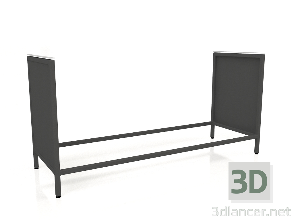 3D Modell Insel V1 (Wand) auf 60 Rahmen 3 (schwarz) - Vorschau