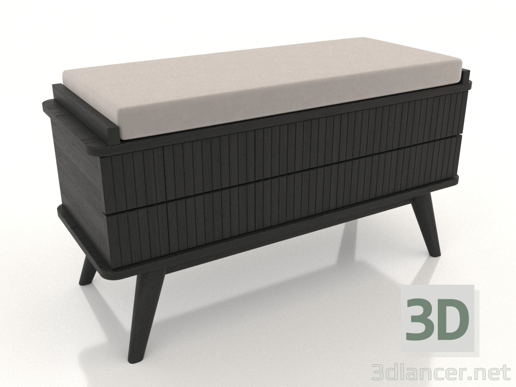 modello 3D Panca (nero RAL 9005) - anteprima