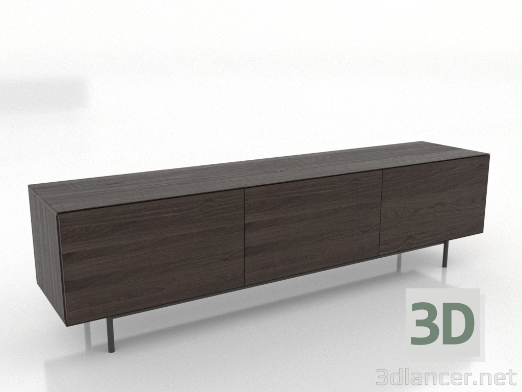 modello 3D Mobile TV 4 1800 mm (frassino noce) - anteprima modello 3D Mobile TV 4 1800 mm (frassino noce) - anteprima