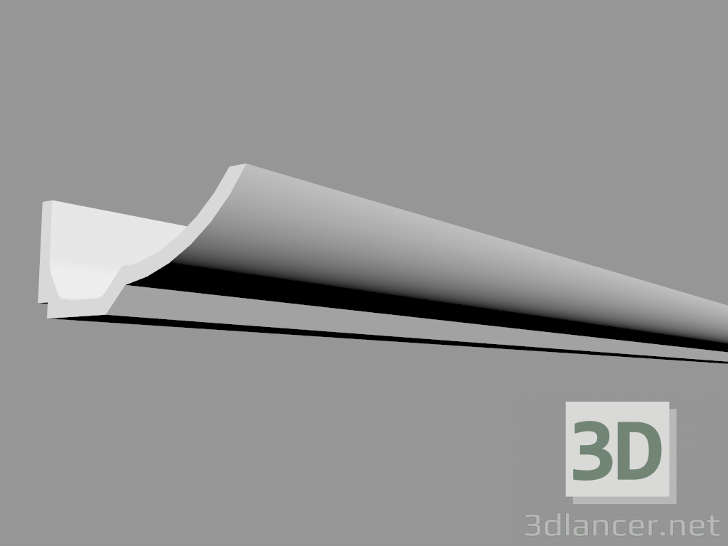 modello 3D Cornice per illuminazione a scomparsa C351 - Barca (200 x 7,4 x 17,3 cm) - anteprima