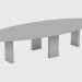 modello 3D Tavolo da pranzo EDWARD TABLE OVAL (320x135xH74) - anteprima