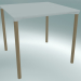 3D Modell Tisch MONZA (9203-01 (80x80cm), H 73cm, HPL weiß, Aluminium, Esche naturfurniert) - Vorschau