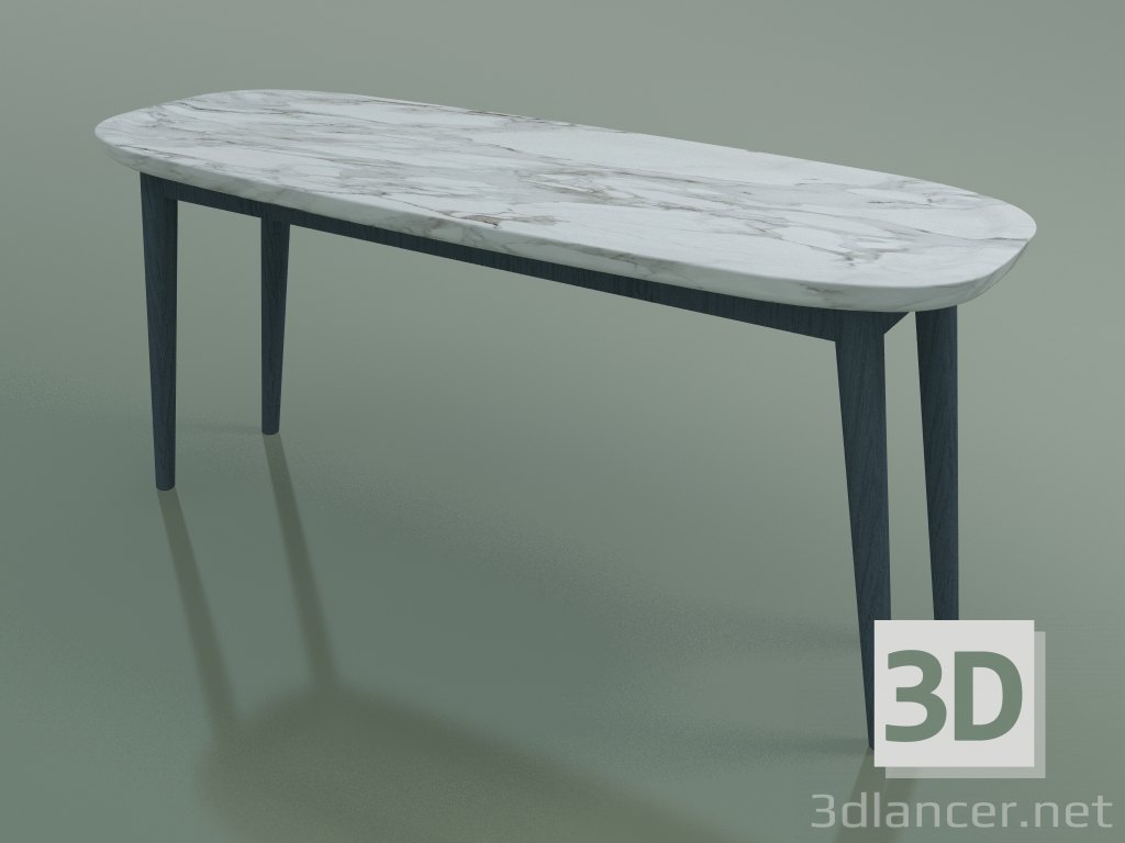 3d model Coffee table oval (247 R, Marble, Blue) - preview