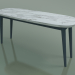 3d model Coffee table oval (247 R, Marble, Blue) - preview