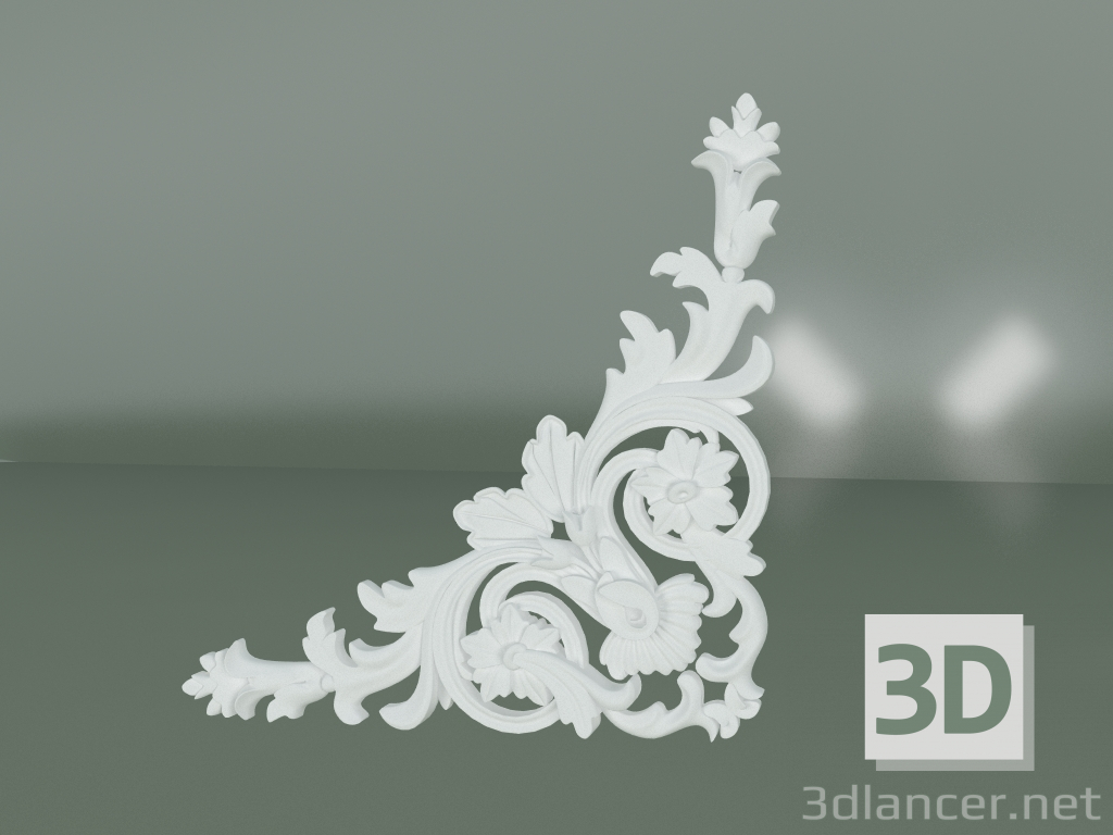 modello 3D Elemento decorativo in stucco ED047 - anteprima