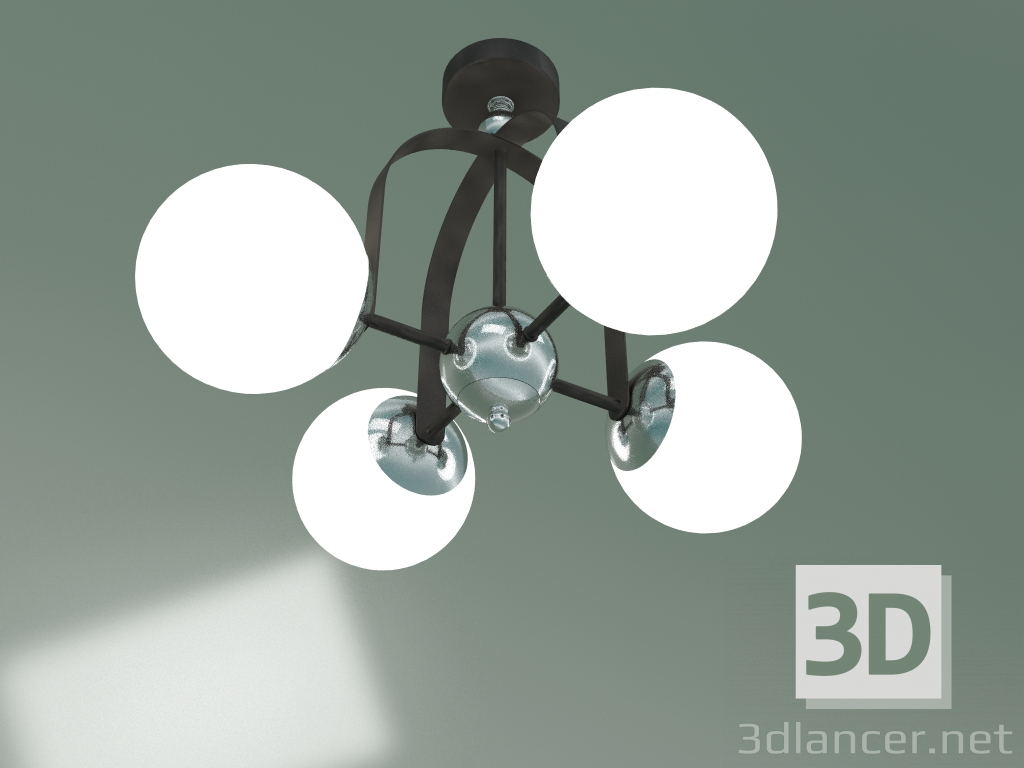 3d model Ceiling chandelier 70082-4 (chrome-black) - preview