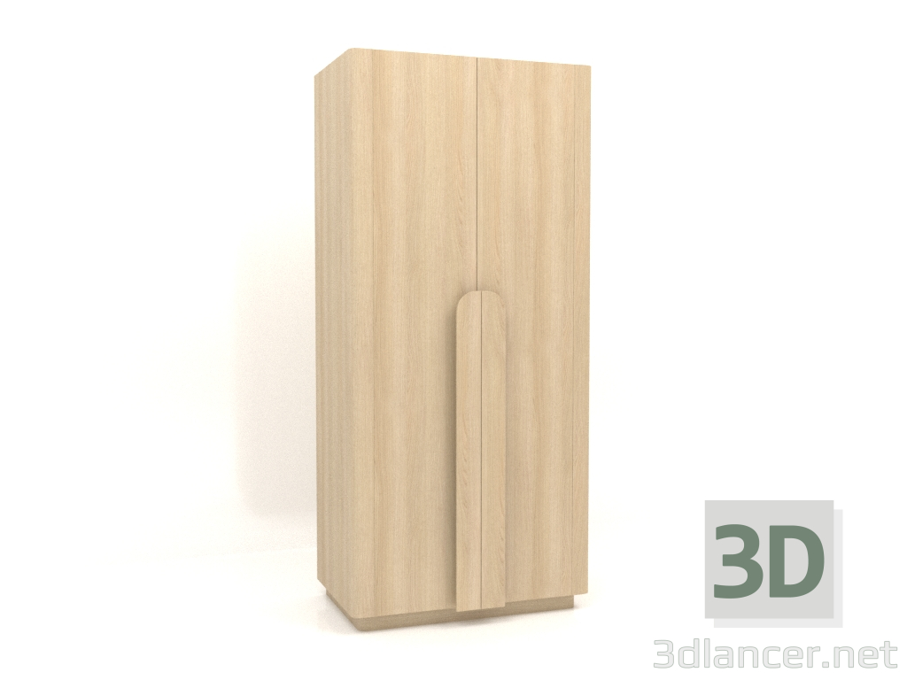 3D modeli Gardırop MW 04 ahşap (seçenek 4, 1000x650x2200, ahşap beyaz) - önizleme