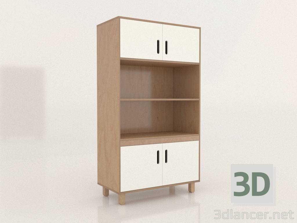 3D Modell Bücherregal TUNE V (WHTVAA) - Vorschau