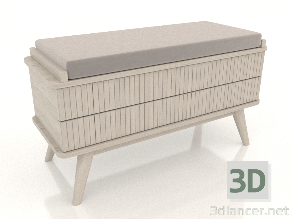 modello 3D Panca (bianco RAL 9010) - anteprima