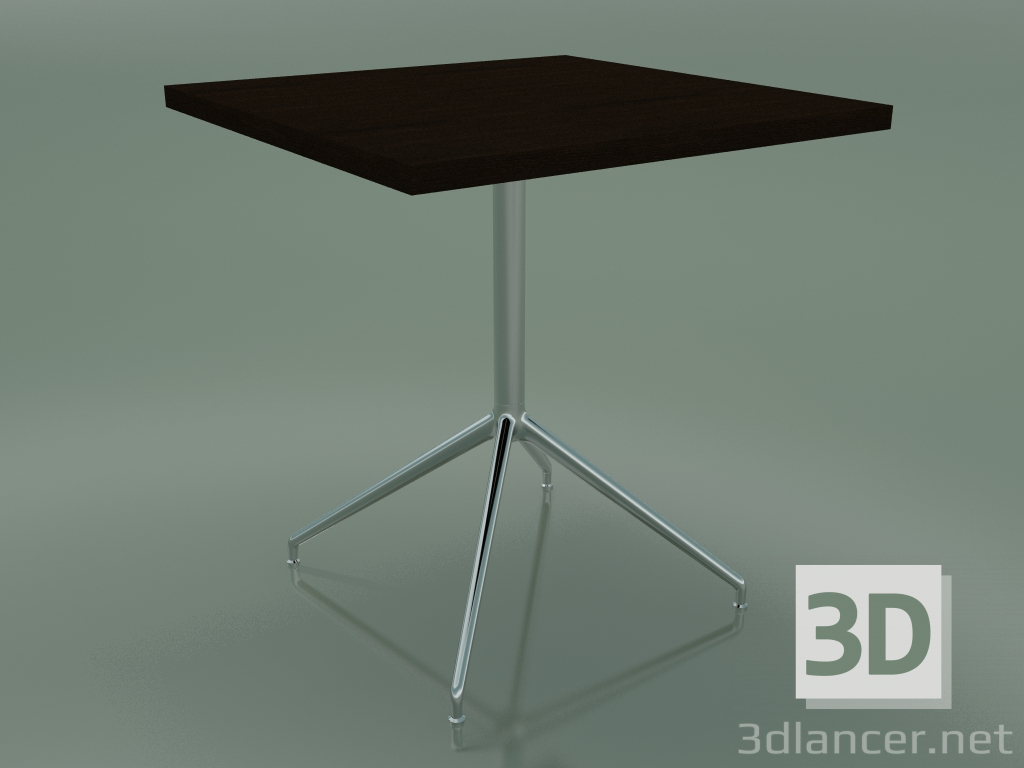 modello 3D Tavolo quadrato 5754 (H 74.5 - 70x70 cm, Wenge, LU1) - anteprima