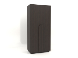 Wardrobe MW 04 wood (option 4, 1000x650x2200, wood brown dark)