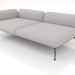 3d model Sofa module 2.5 seater deep with armrest 85 on the left - preview