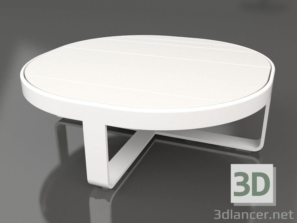 3D Modell Runder Couchtisch Ø90 (DEKTON Zenith, Weiß) - Vorschau