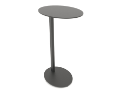 Table de chevet ovale MONO (parallèle au piètement, 30X40X65)