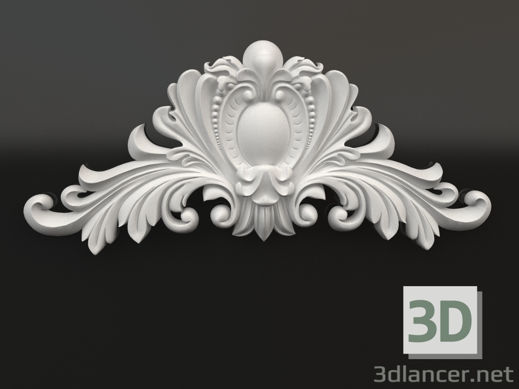 Modelo 3d Elemento decorativo de gesso DE 015 (332x750) - preview