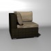 modello 3D Angolo divano unità sahara - anteprima