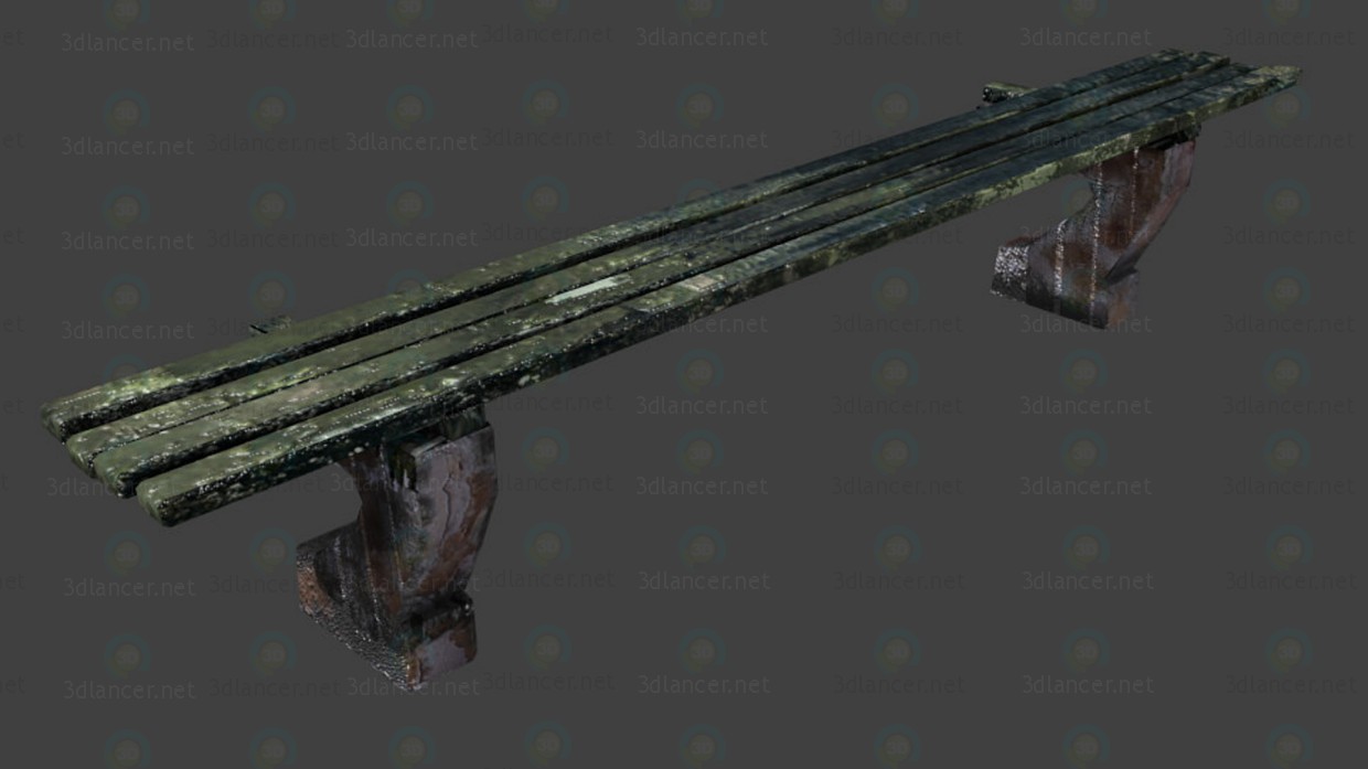 3d Bench model buy - render 3d Bench model buy - render