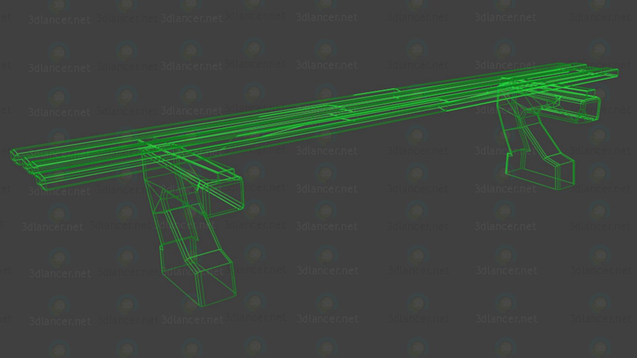 3d Bench model buy - render 3d Bench model buy - render