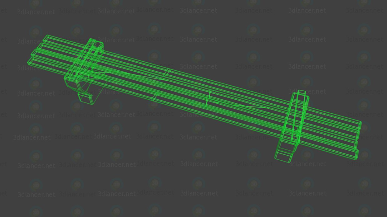 3d Bench model buy - render 3d Bench model buy - render