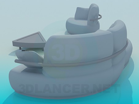 modelo 3D Sofá - escuchar modelo 3D Sofá - escuchar