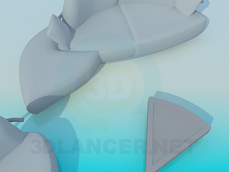 modelo 3D Sofá - escuchar modelo 3D Sofá - escuchar
