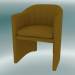 modèle 3D Chaise de salle à manger, mocassins de bureau (SC24, H 79 cm, 57x59 cm, Velours 5 Ambre) - preview