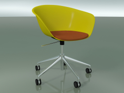 Stuhl 4229 (5 Räder, drehbar, mit Sitzkissen, PP0002)