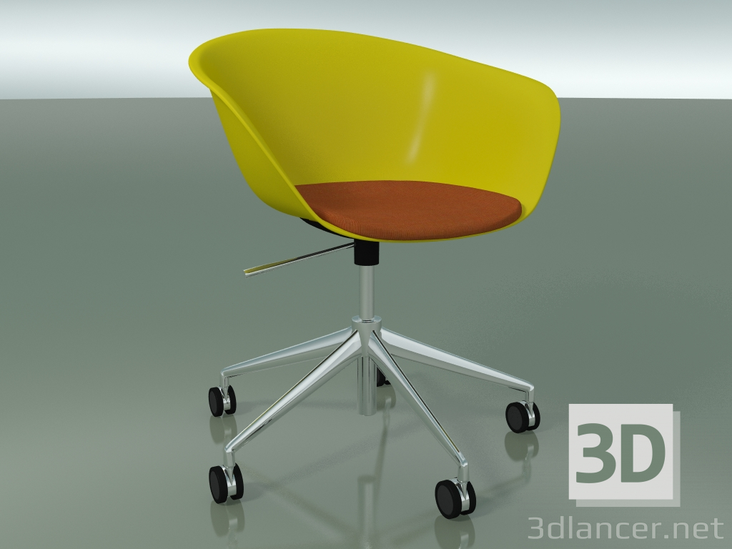 modèle 3D Chaise 4229 (5 roues, pivotante, avec coussin d'assise, PP0002) - preview