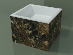 Countertop washbasin (01R122301, Emperador M06, L 48, P 48, H 36 cm)