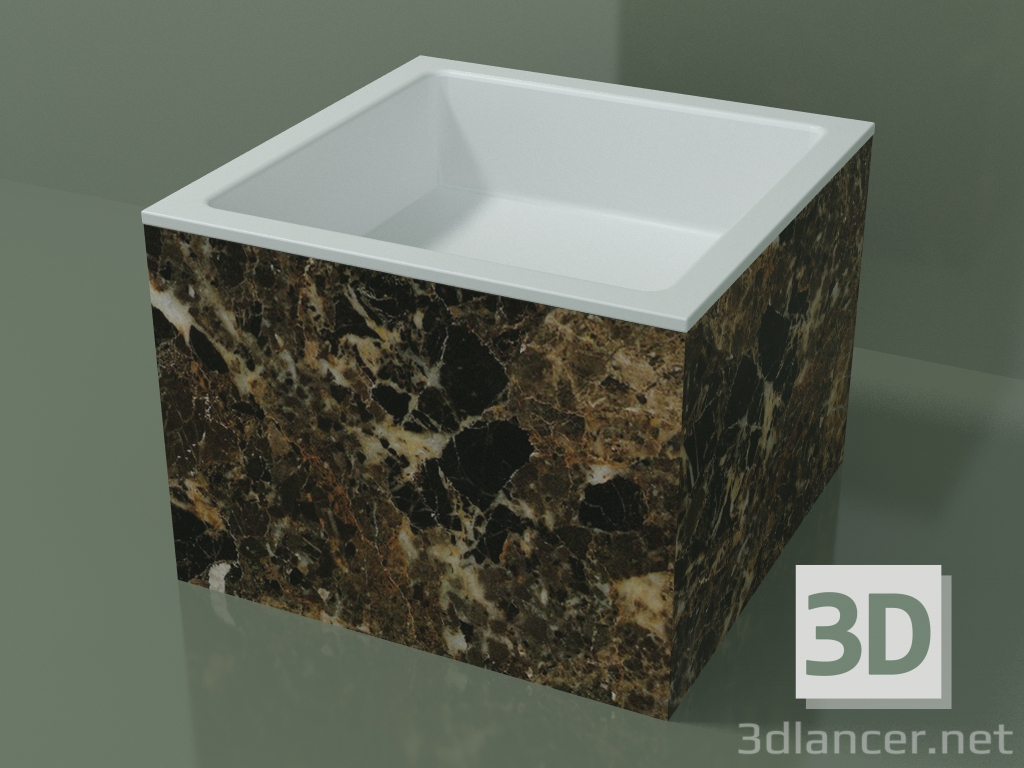 modèle 3D Vasque à poser (01R122301, Emperador M06, L 48, P 48, H 36 cm) - preview
