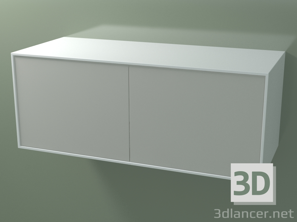 3 डी मॉडल डबल बॉक्स (8AUEBB03, ग्लेशियर व्हाइट C01, HPL P02, L 120, P 50, H 48 सेमी) - पूर्वावलोकन