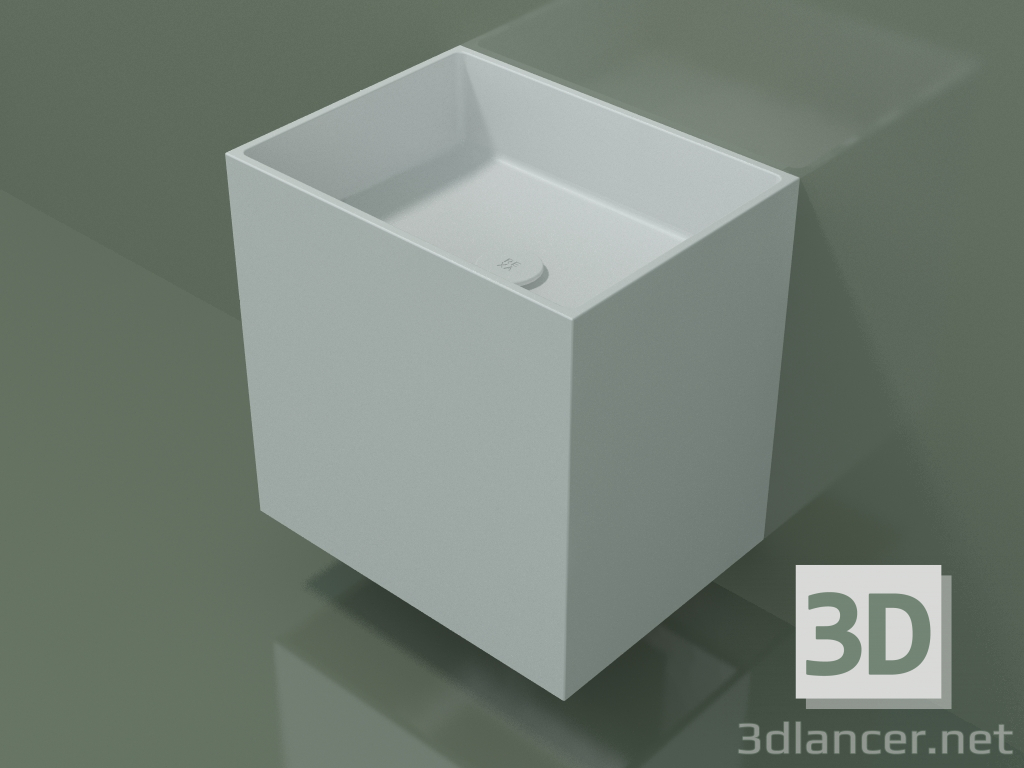 3D modeli Duvara monte lavabo (02UN23101, Glacier White C01, L 48, P 36, H 48 cm) - önizleme