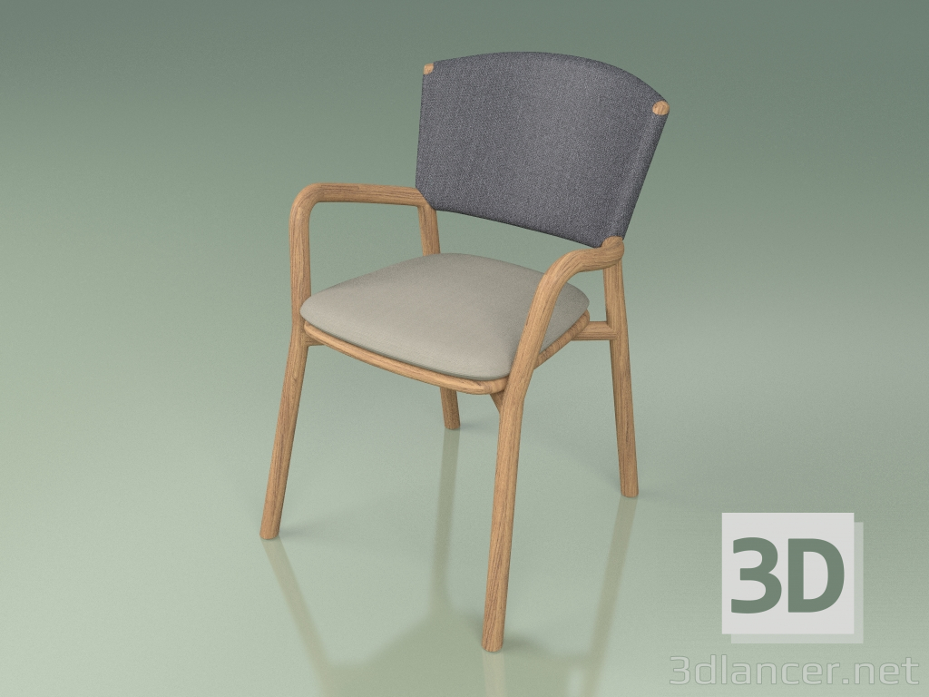 modèle 3D Chaise 061 (Gris, Teck) - preview