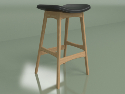 Semi-bar chair Allegra height 67 (light brown, black)