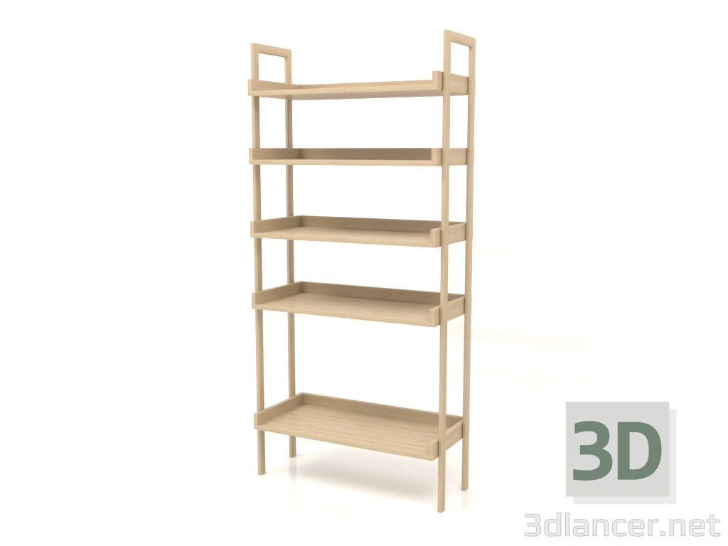 modello 3D Rack ST 03 (senza piedistallo) (900x400x1900, legno bianco) - anteprima