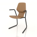 3d model Chair on cantilever legs D25 mm with armrests - preview