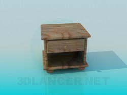 Mesa de cabeceira de madeira
