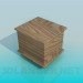3d модель Деревянная прикроватная тумбочка – превью