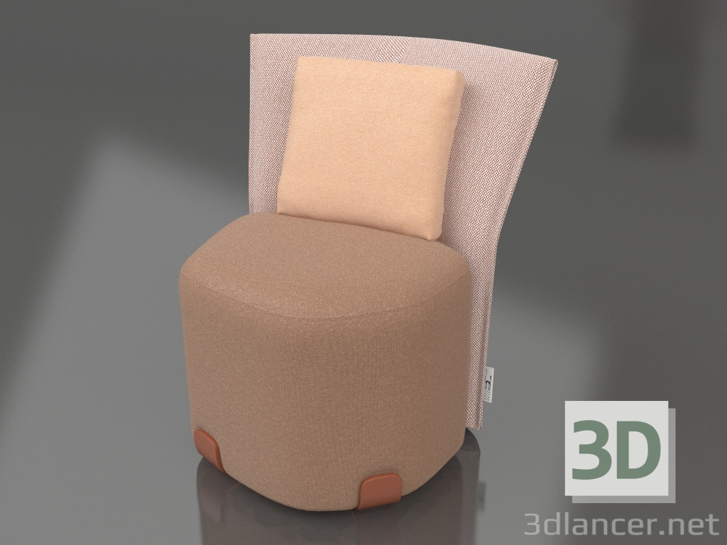 modello 3D Sedia da pranzo (Terracotta) - anteprima