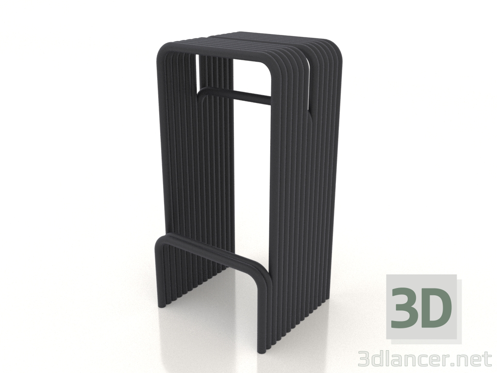 3d model Taburete de bar (gris) - vista previa