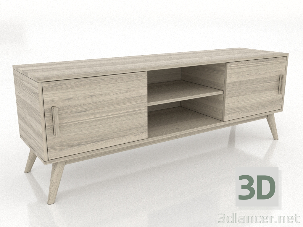 3d модель Тумба ТВ 1 1500 мм (освітлений дуб) – превью 3d модель Тумба ТВ 1 1500 мм (освітлений дуб) – превью