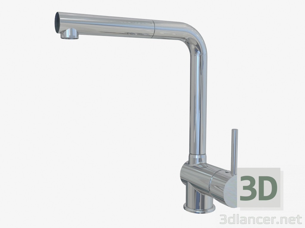 modello 3D Miscelatore per lavello con bocca rettangolare e cassetto Aster (BCA 073M) - anteprima