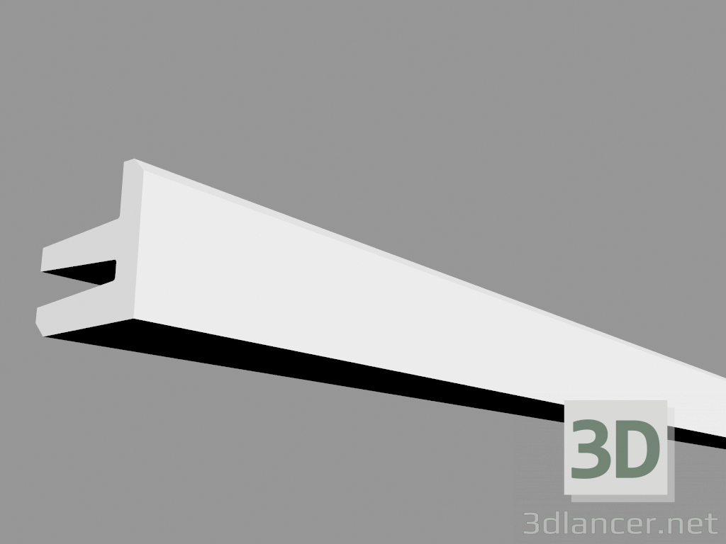 3D Modell Gesims für verdeckte Beleuchtung C380 - L3 (200 x 5 x 5 cm) - Vorschau