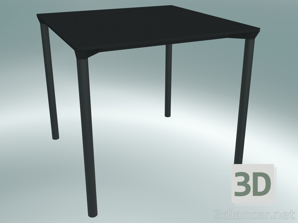 3D modeli Tablo MONZA (9203-01 (80x80cm), H 73cm, HPL siyah, alüminyum, siyah toz boyalı) - önizleme