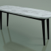 modello 3D Tavolino ovale (247 R, marmo, nero) - anteprima