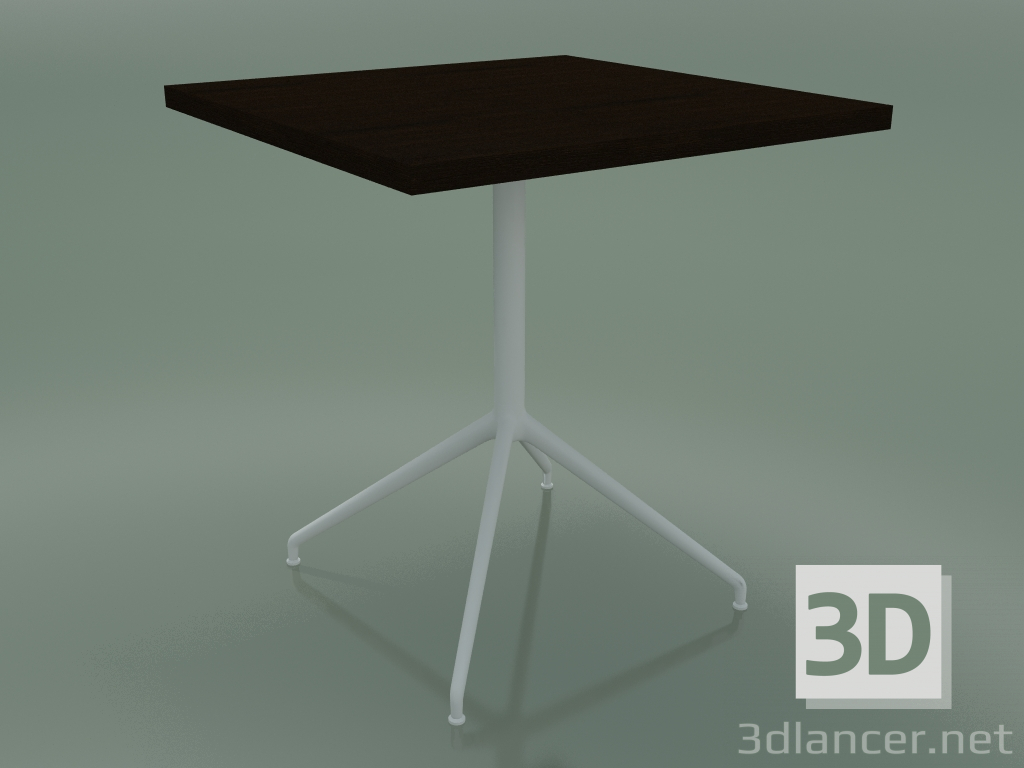 modello 3D Tavolo quadrato 5754 (H 74.5 - 70x70 cm, Wenge, V12) - anteprima