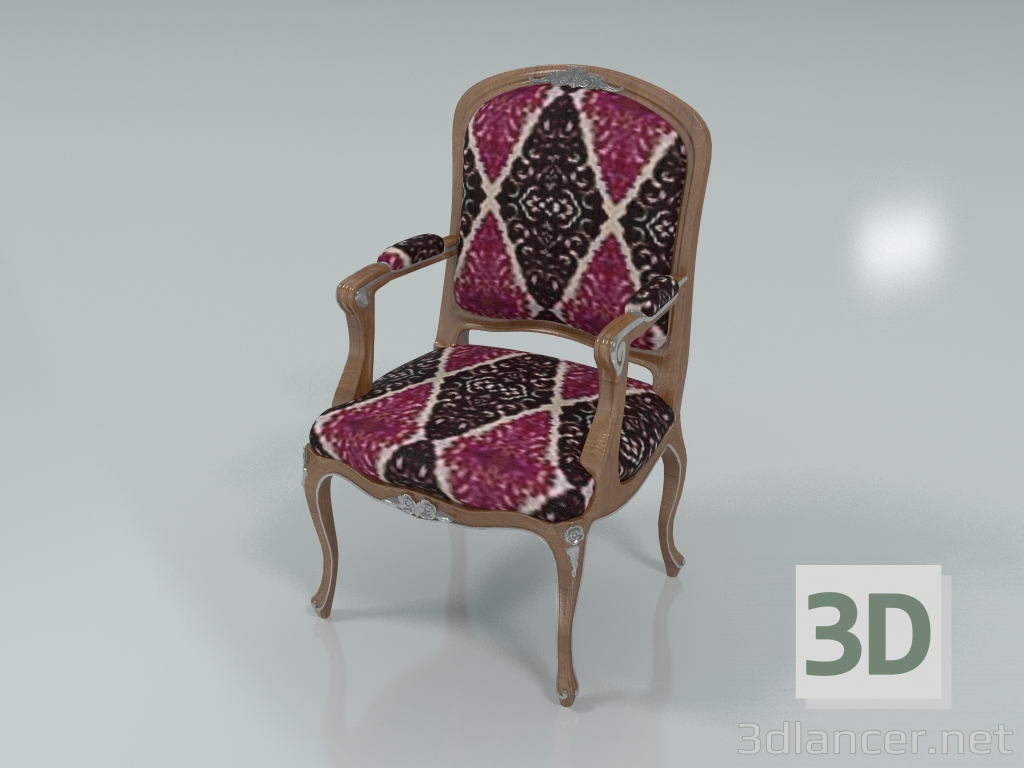 3D Modell Stuhl mit Armlehnen (Art. 12506) - Vorschau