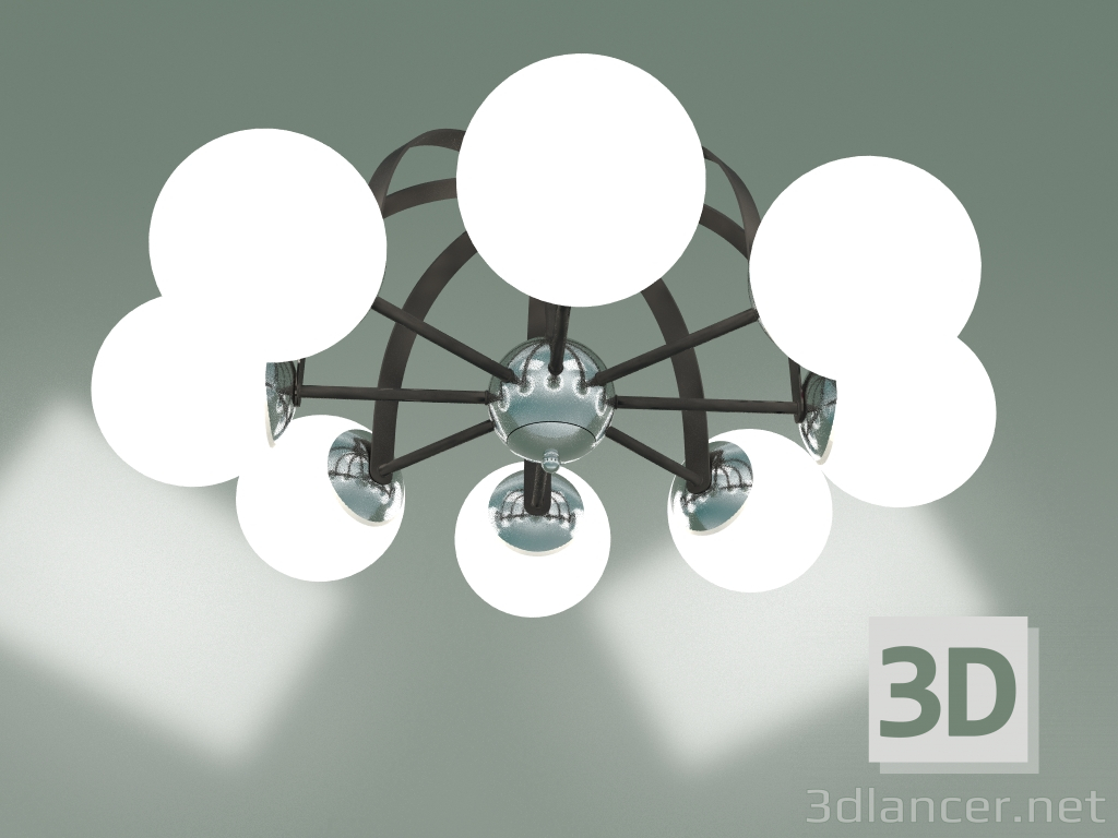 3d model Ceiling chandelier 70082-8 (chrome-black) - preview